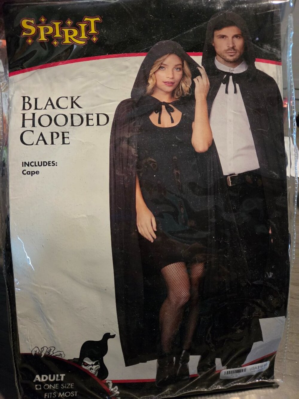 Black Hooded Cape from Spirit Halloween